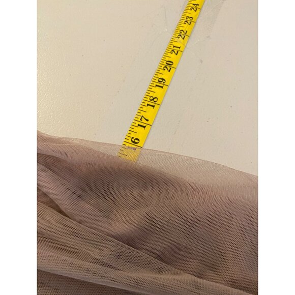 Little Mistress Formal Maxi Dress Lace & Tulle Blush Pink Size 10 - Picture 10 of 11